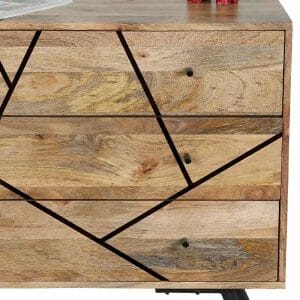 Amr-112-amar Retro Vintage Light Mango 3 Drawer Chest - Packmans Furniture