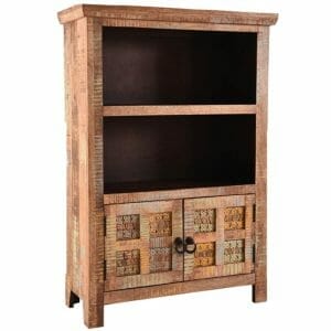 Aravali Mango Wood 2 Door Small Bookcase-ara-203 - Packmans Furniture