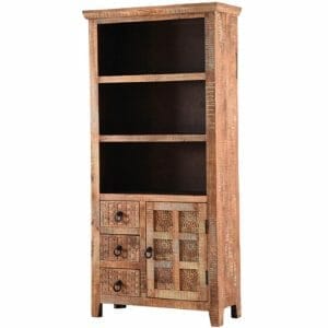 Aravali Mango Wood Large Bookcase-ara-207 - Packmans Furniture