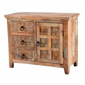 Aravali Mango Wood 2 Door Small Sideboard-ara-206 - Packmans Furniture