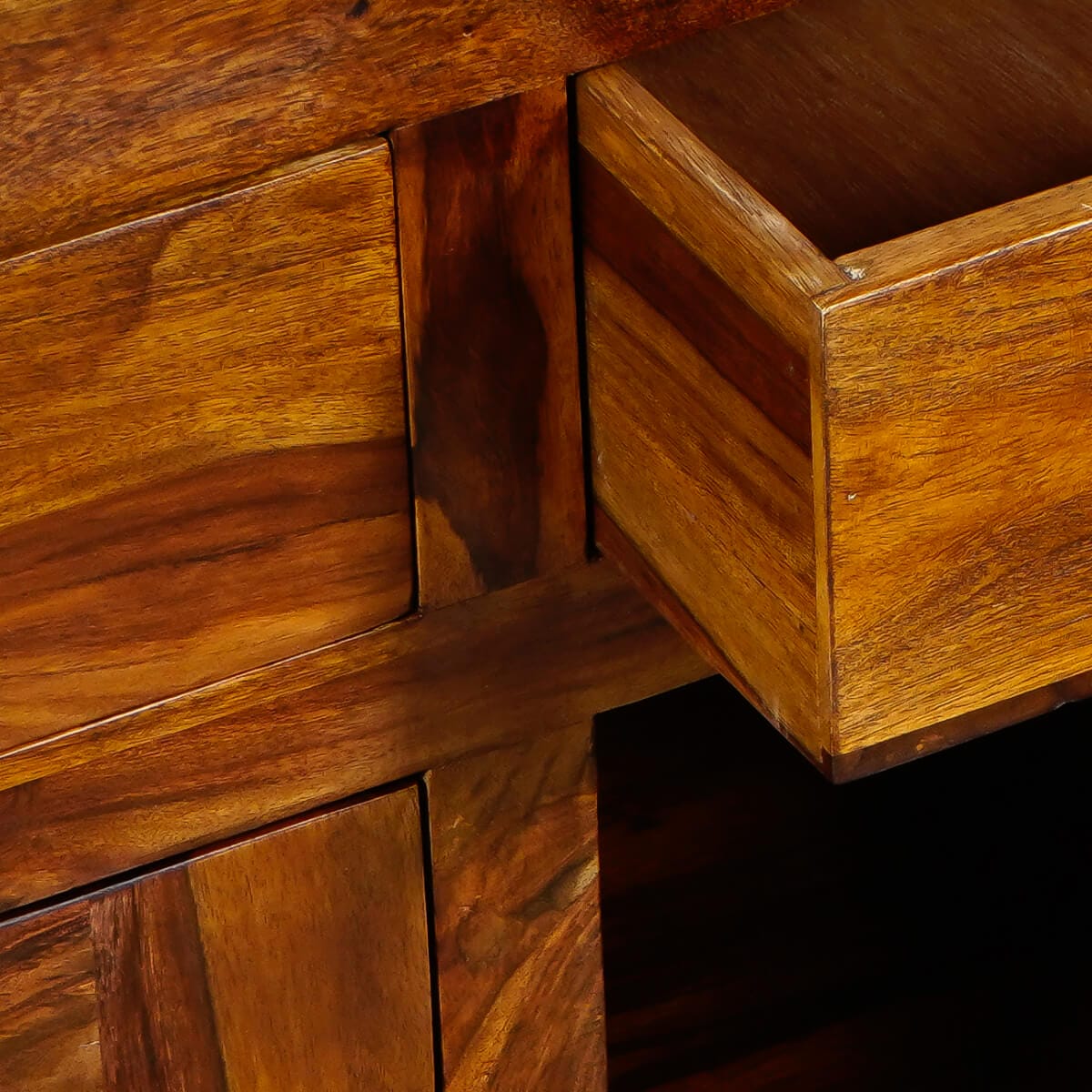 Cuba Sheesham Wood Half Round Tv Stand 45X120X66Cm - Image 4