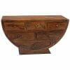 Cuba Sheesham Wood 6 Drawer Half Round Chest 45x120x66cm-sa930ny - Packmans Furniture