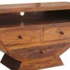 Sa930-A-Cube Jaipur Half Round Tv Stand Solid Sheesham Wood - Packmans Furniture