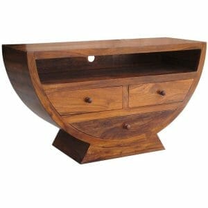 Cuba Sheesham Wood Half Round Tv Stand 45x120x66cm-sa930-a - Packmans Furniture