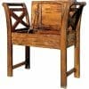 Gb-A-Cube Jaipur Single Seater Bench With Box Solid Sheesham Wood - Packmans Furniture