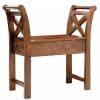 Cuba Sheesham Wood Single Seater Bench With Storage 33x72x72cm-gb-a - Packmans Furniture