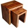 Cuba Sheesham Wood Nest Of Tables-cnt/2 - Packmans Furniture