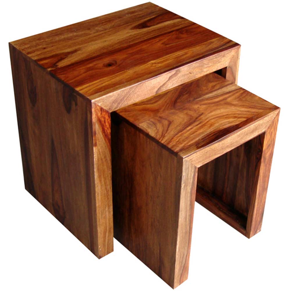 Cuba Sheesham Wood Nest Of Tables-Cnt/2 - Packmans Furniture