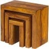 Cnt-Jaipur Cube Nested Tables Solid Sheesham Wood - Packmans Furniture