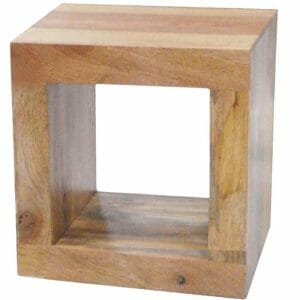 Dakota Light Mango 1 Hole Cube Lamp Table 35x44x44cm-dc1hl - Packmans Furniture