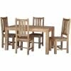 Dakota Light Mango Dining Table With 4 Chairs 145Cm-Dsdt-Al+4Xdchl - Packmans Furniture