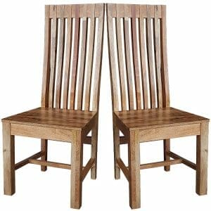 Dakota Light Mango High Back Dining Chairs (x1 Pair)-gen-011-al-x2 - Packmans Furniture