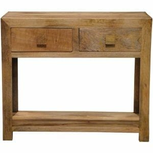 Dakota Light Mango Mini Console Table 90cm-dcon2d-l - Packmans Furniture