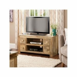 Dakota Light Mango Plasma Tv Unit 110cm-dptv4d-l - Packmans Furniture