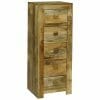 D5Dch-L-Light Dakota Tall Boy Chest Mango Wood - Packmans Furniture
