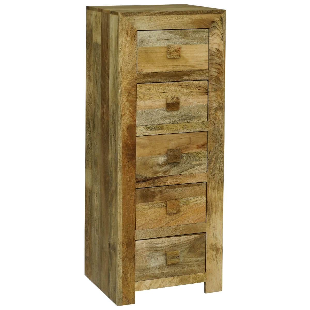 D5Dch-L-Light Dakota Tall Boy Chest Mango Wood - Packmans Furniture