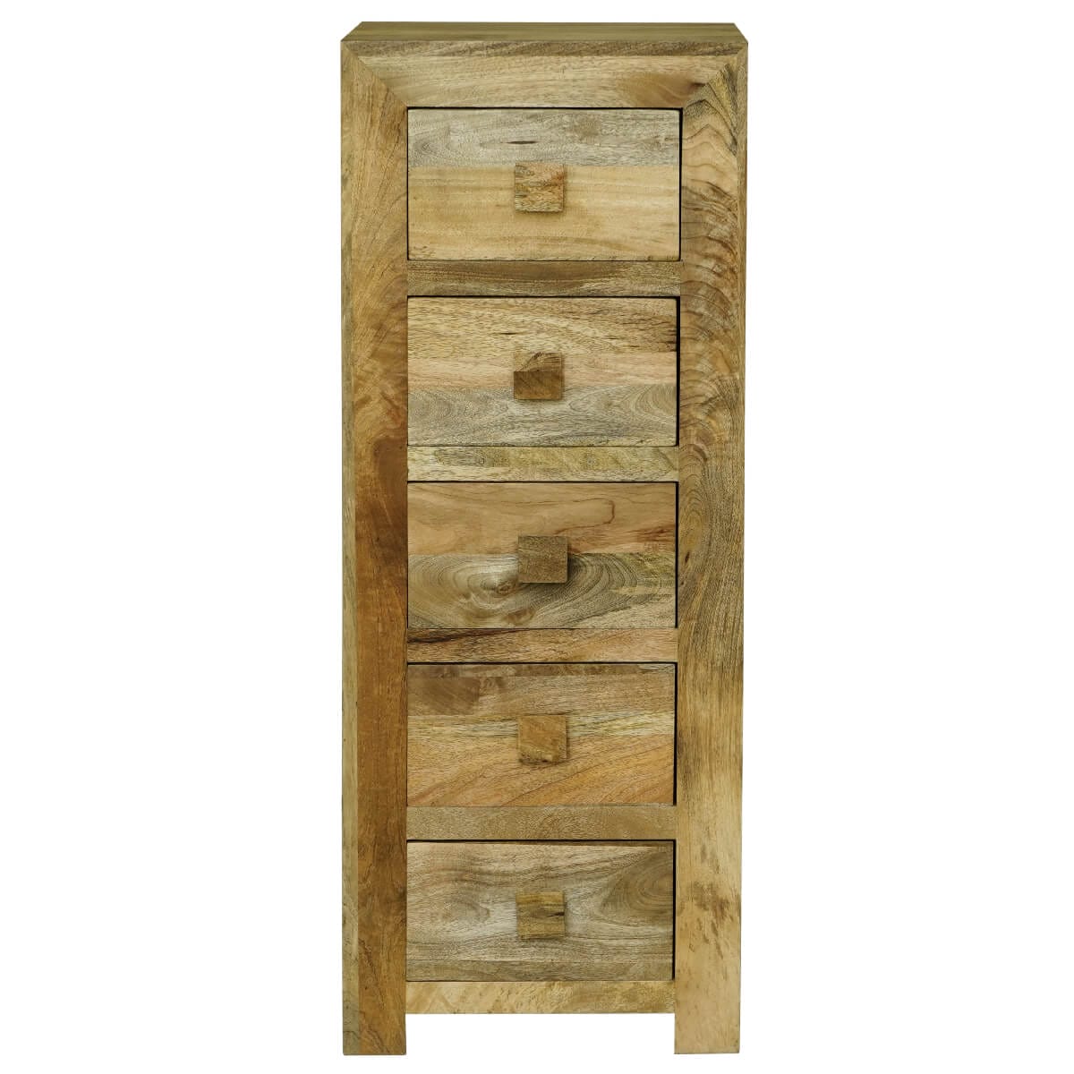 Dakota Light Mango Tall Boy Chest 40X45X118Cm-D5Dch-L - Packmans Furniture