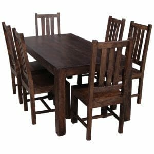 Dakota Large Mango Wood Dining Table With Chairs Or Bench 175cm - Packman's Furniture