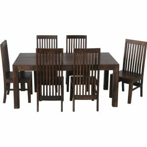 Dakota Mango Dining Table With 6 High Back Chairs 175cm-dldt+6x-gen-011a - Packmans Furniture