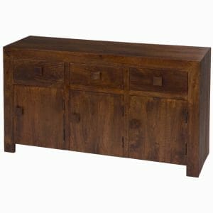 Dakota Mango Wood 3 Door 3 Drawer Sideboard 45x135x76cm-dmsb - Packmans Furniture