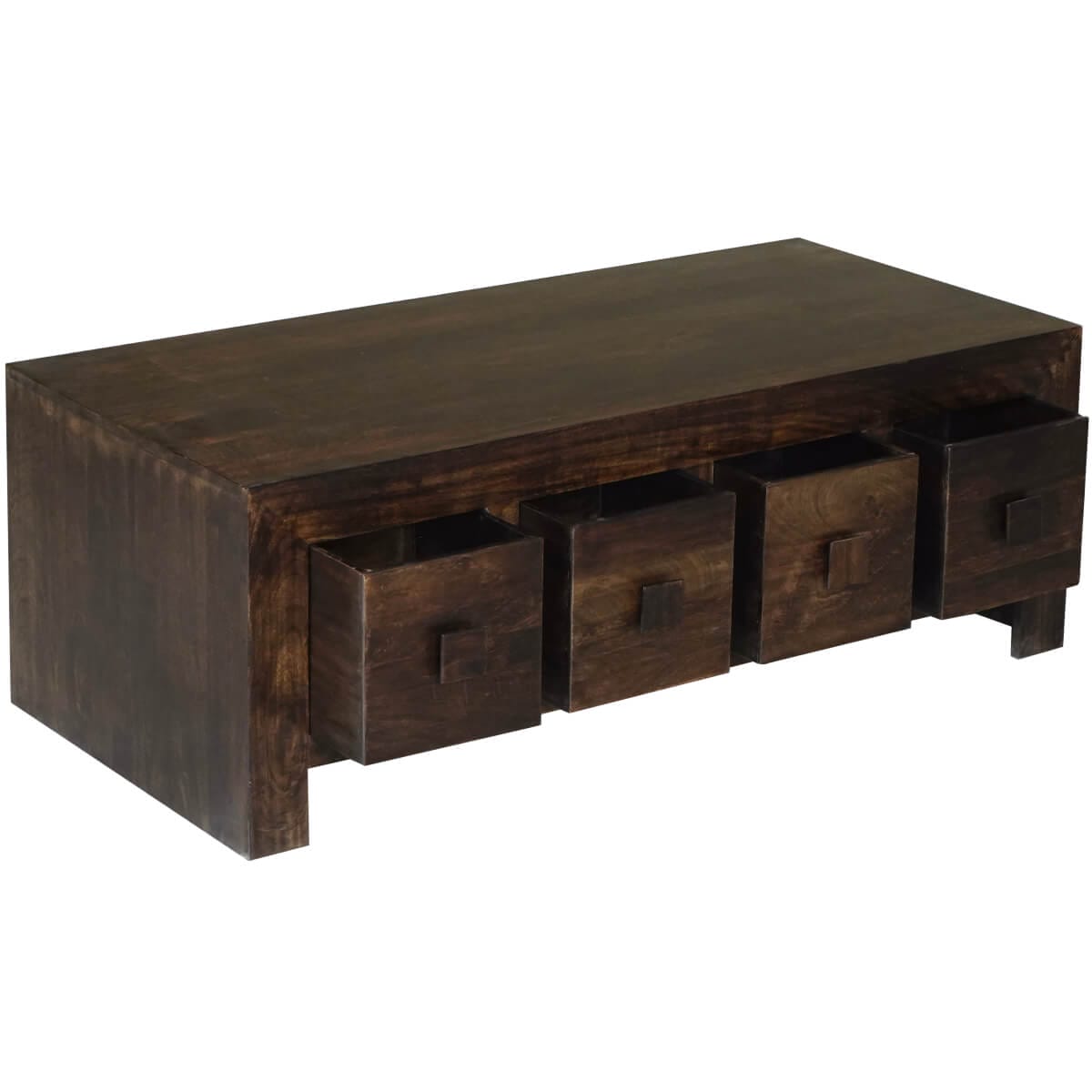 Dakota Mango Wood 8 Drawer Coffee Table 118Cm - Image 3
