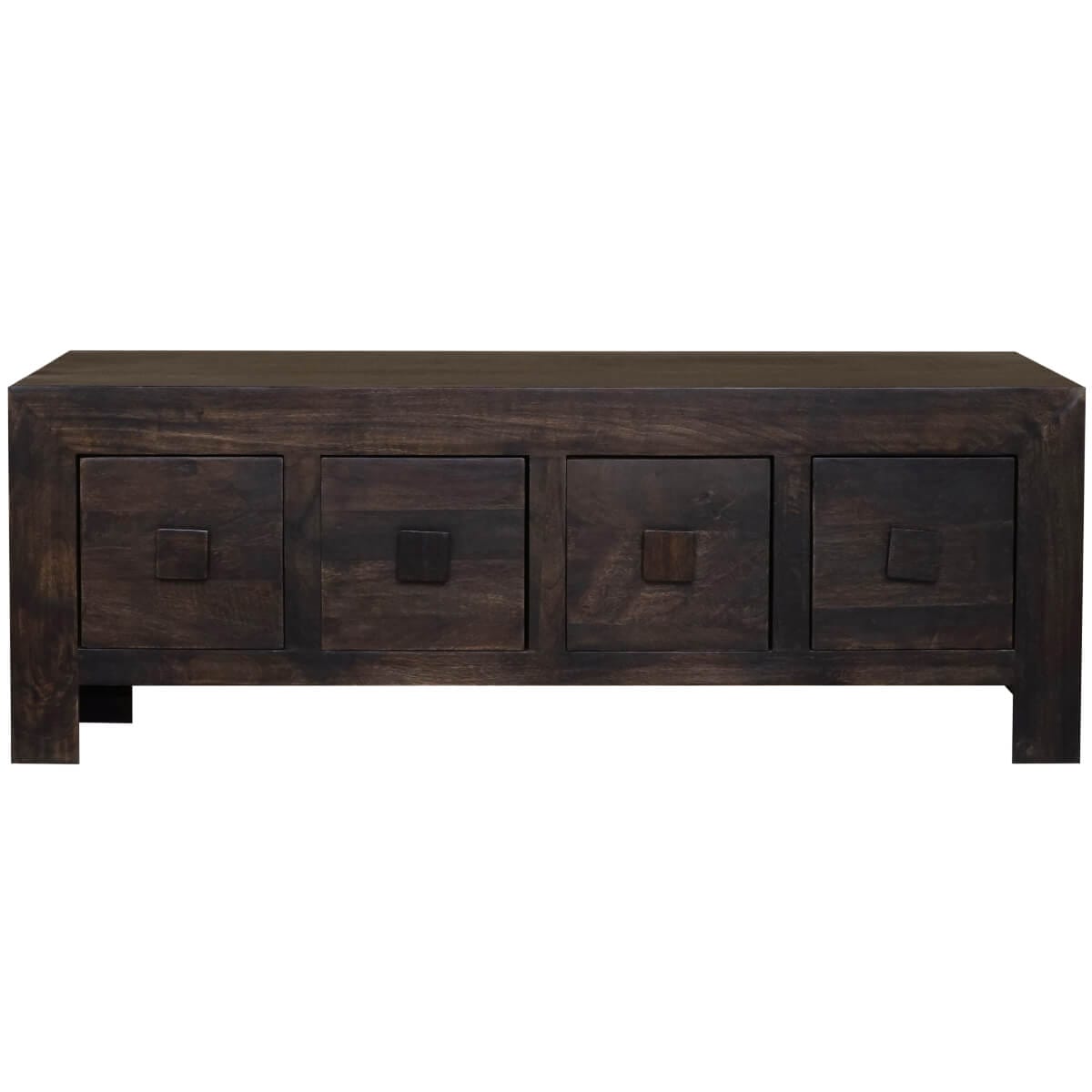 Dakota Mango Wood 8 Drawer Coffee Table 118Cm - Image 4