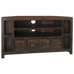 Dakota Mango Wood Corner Tv Unit 104cm