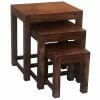 Dakota Mango Wood Nest Of 3 Tables 34x45x50cm-dss/3 - Packmans Furniture