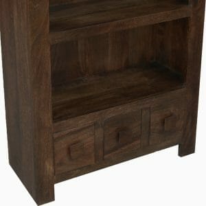 Dakota Small Bookcase With 3 Drawers