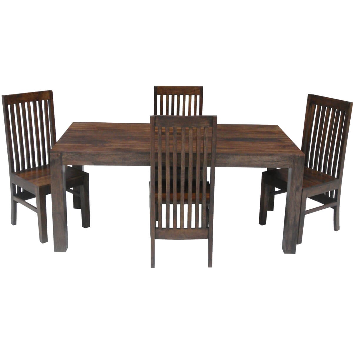 Dakota Small Mango Dining Table With High Back Chairs 120Cm