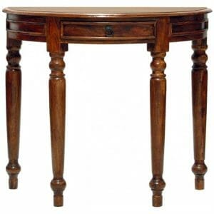 Ganga Half Round Console Table Solid Sheesham Wood-1152 - Packmans Furniture