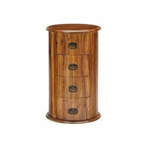 Ganga Sheesham Thakat 4 Drawer Drum Chest 45x45x70cm-4843b - Packmans Furniture