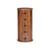 Ganga Sheesham Thakat 5 Drawer Drum Chest 45X45X85Cm-4843 - Packmans Furniture