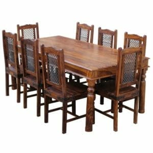 Ganga Sheesham Wood Extra Large Dining Table 100x200cm-gxldt - Packmans Furniture