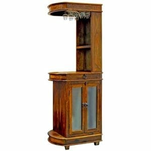 Ganga Nagin Small Bar Cabinet Solid Sheesham Wood-sa3199 - Packmans Furniture