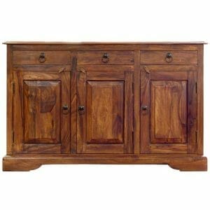 Ganga Range Jali 3 Door Sideboard Solid Sheesham Wood-tap09 - Packmans Furniture