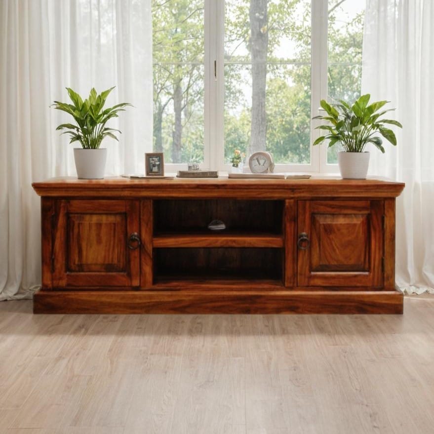 Ganga Sheesham Wood Plasma Tv Cabinet 125Cm