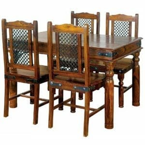 Ganga Sheesham Wood Small Dining Table 90x135cm-gsdt - Packmans Furniture
