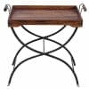 Ganga Sheesham And Iron Tray 45x65x75cm-1908 - Packmans Furniture