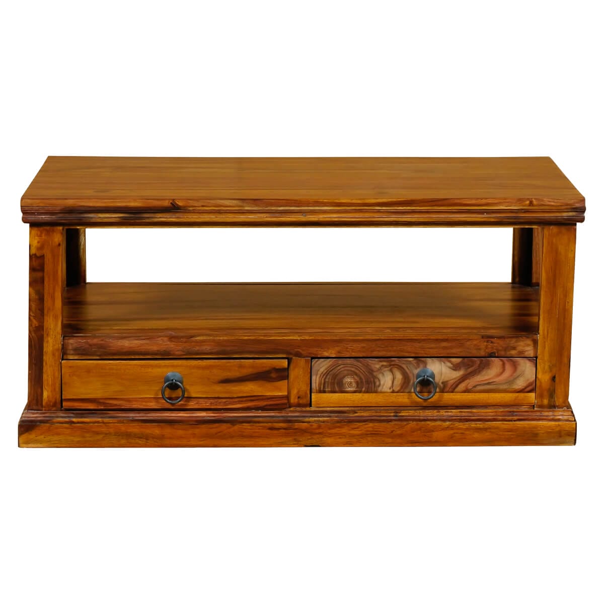 Ganga Sheesham 2 Drawer Coffee Table 60X100Cm-Jfl-122 - Packmans Furniture