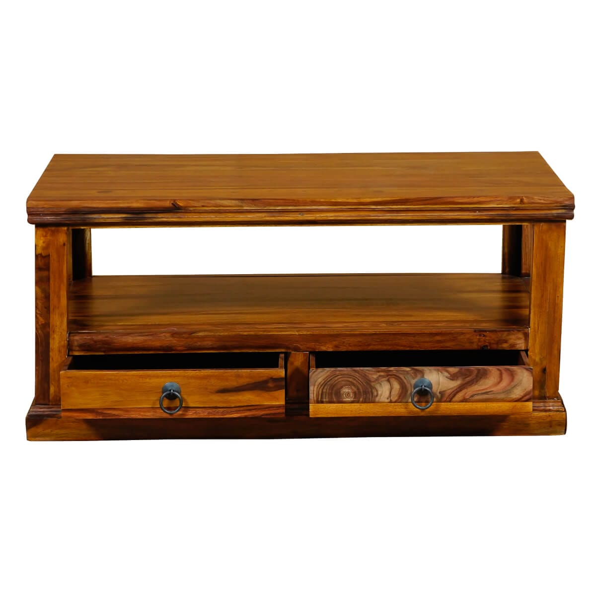 Ganga Sheesham 2 Drawer Coffee Table 60X100Cm-Jfl-122