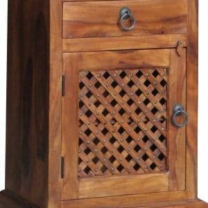 Ganga Sheesham Latic Bedside Left Side - Packmans Furniture Lbs 1