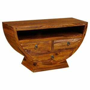 Ganga Sheesham Wood Half Bowl Tv Unit 120cm-sa5233 - Packmans Furniture