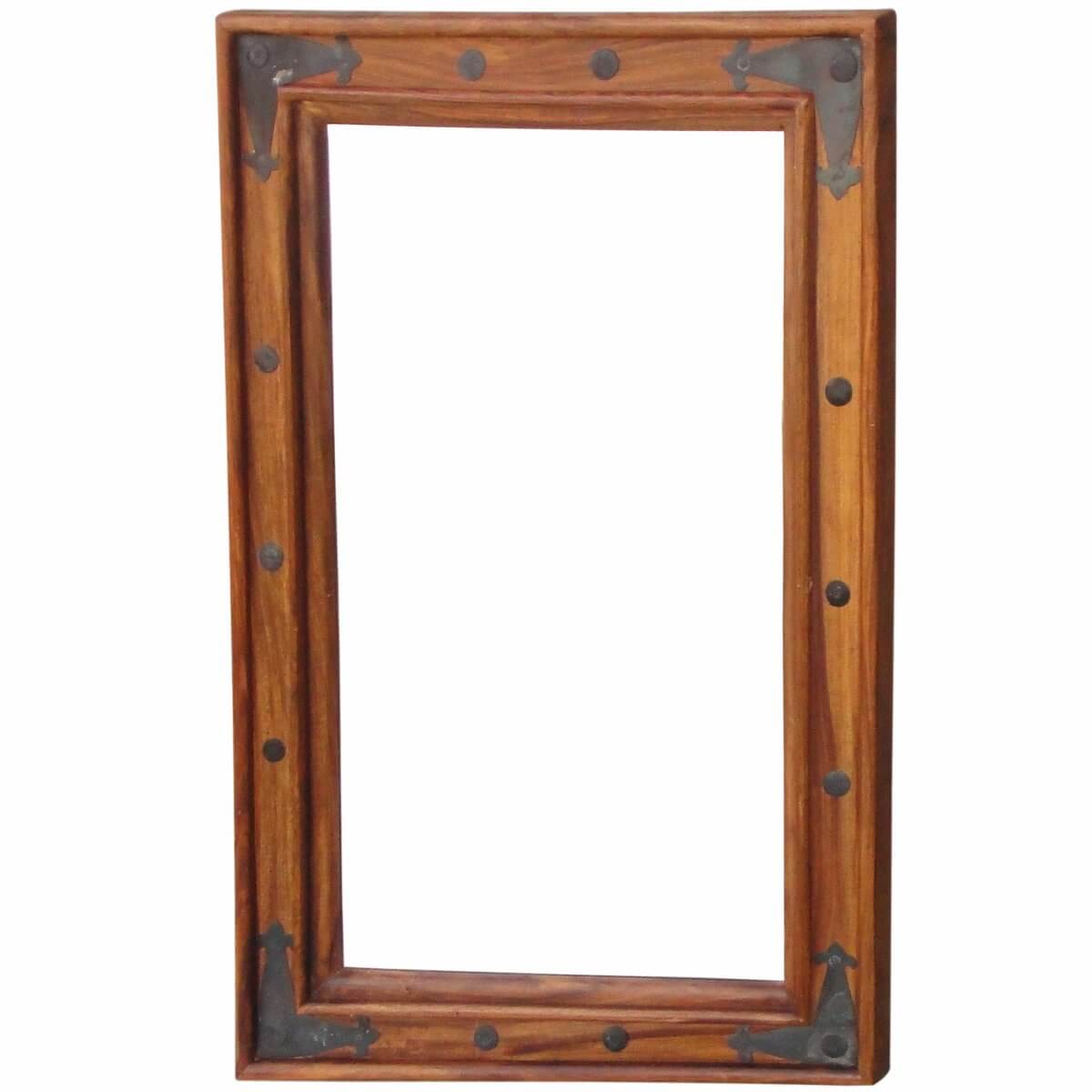Ganga Sheesham Wood Small Mirror 60X90Cm-1645