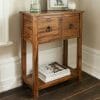 Ganga Small 2 Drawer Sheesham Console Table 60Cm