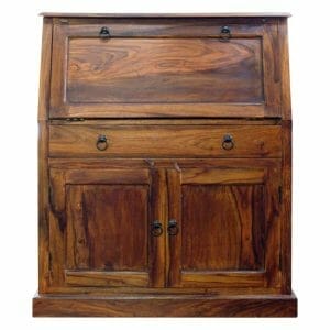 Ganga Solid Sheesham Wood Bureau Writing Desk 46x80x100cm