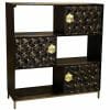 Golden Gem Dark Mango Bookcase Storage Cabinet 40X130X142Cm
