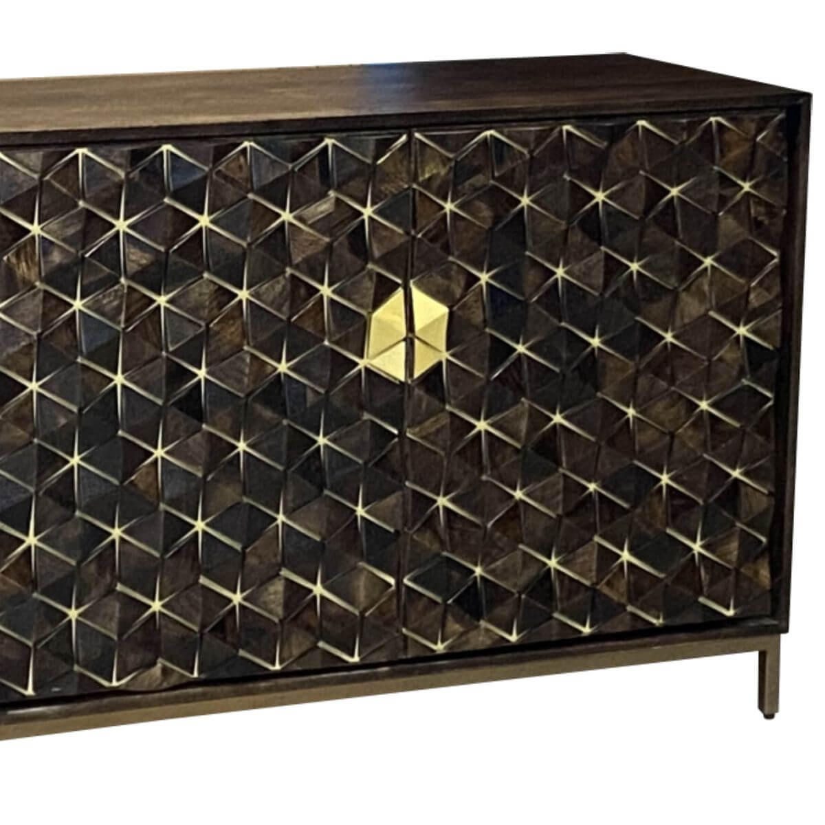 Golden Gem Dark Mango Large Sideboard 160Cm - Image 3