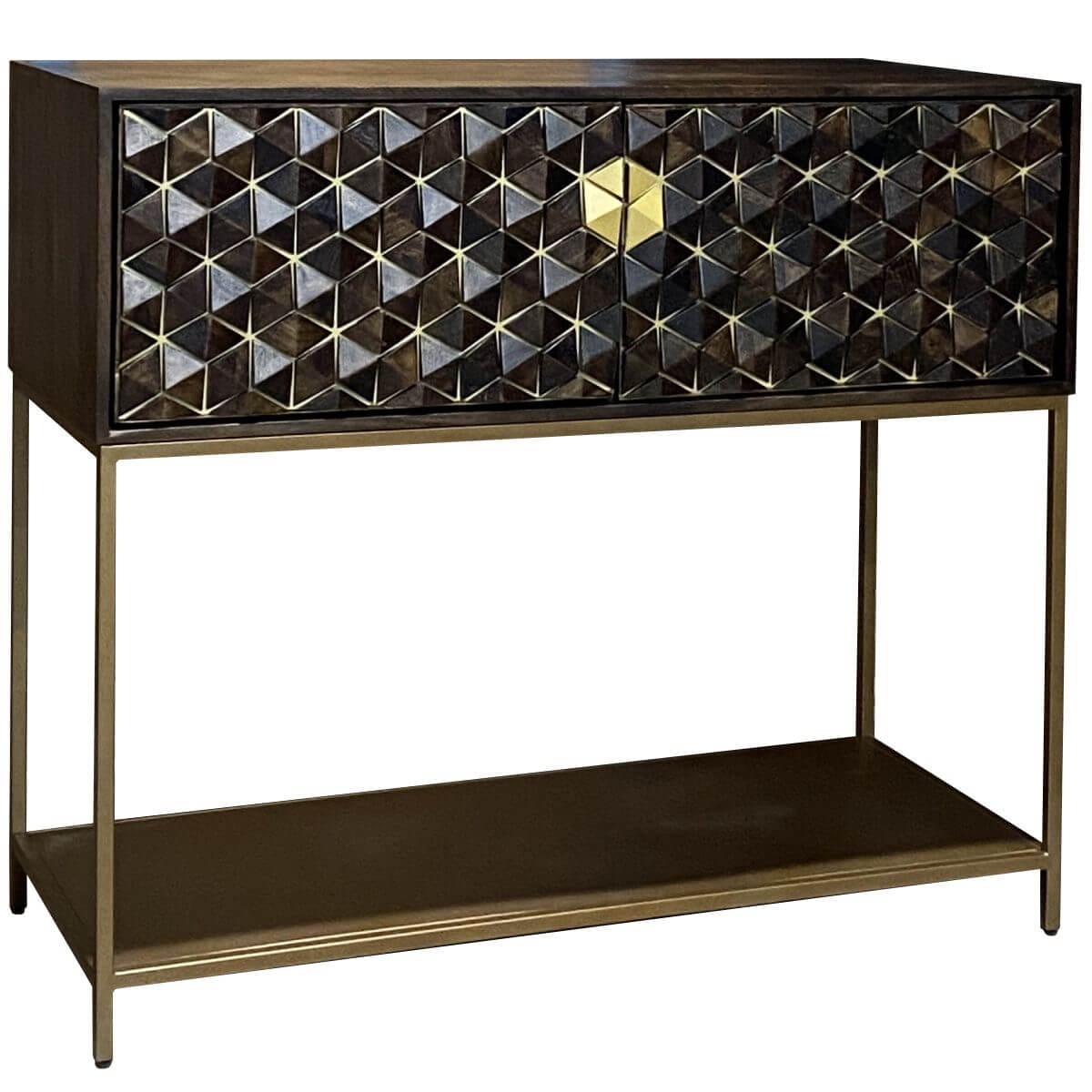 Golden Gem Dark Mango Wood Tall Bar Unit 55X122X110Cm Packman'S