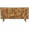 Hexagonal Light Mango 4 Door Large Sideboard 170Cm - Packman'S Furniture